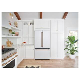 Cafe 23.1 cu. ft. Smart French Door Refrigerator in Matte White Counter Depth and ENERGY STAR CWE23SP4MW2