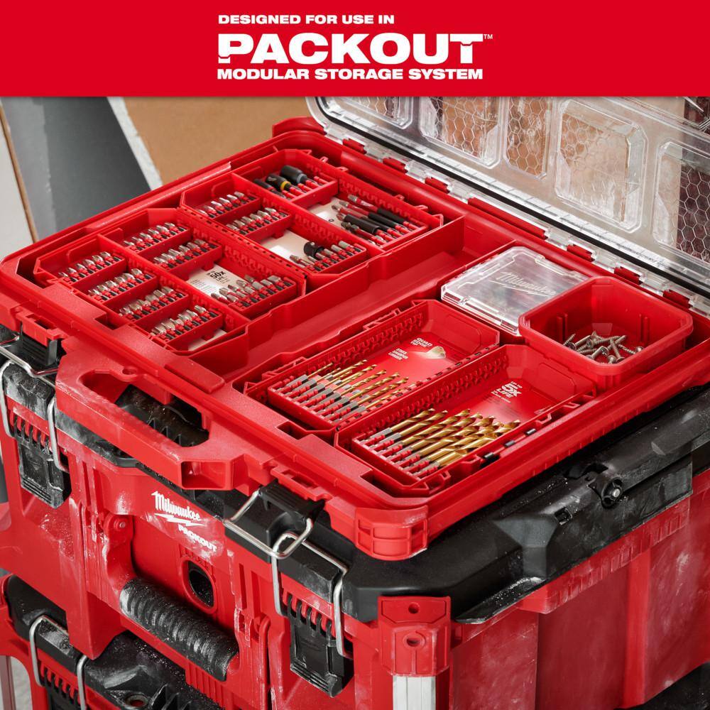 MW SHOCKWAVE Impact-Duty Alloy Steel Drill and Screw Driver Bit Set (145-Piece) 48-32-5150-48-32-4023