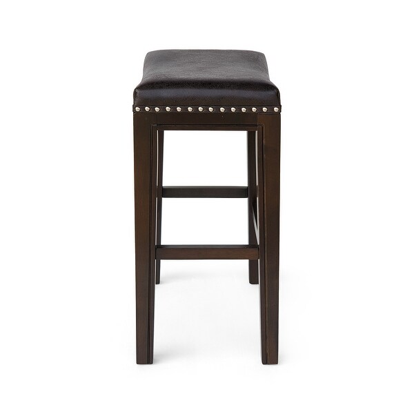 Tiffin Contemporary Studded Fabric Counter Stool (Set of 2) by Christopher Knight Home