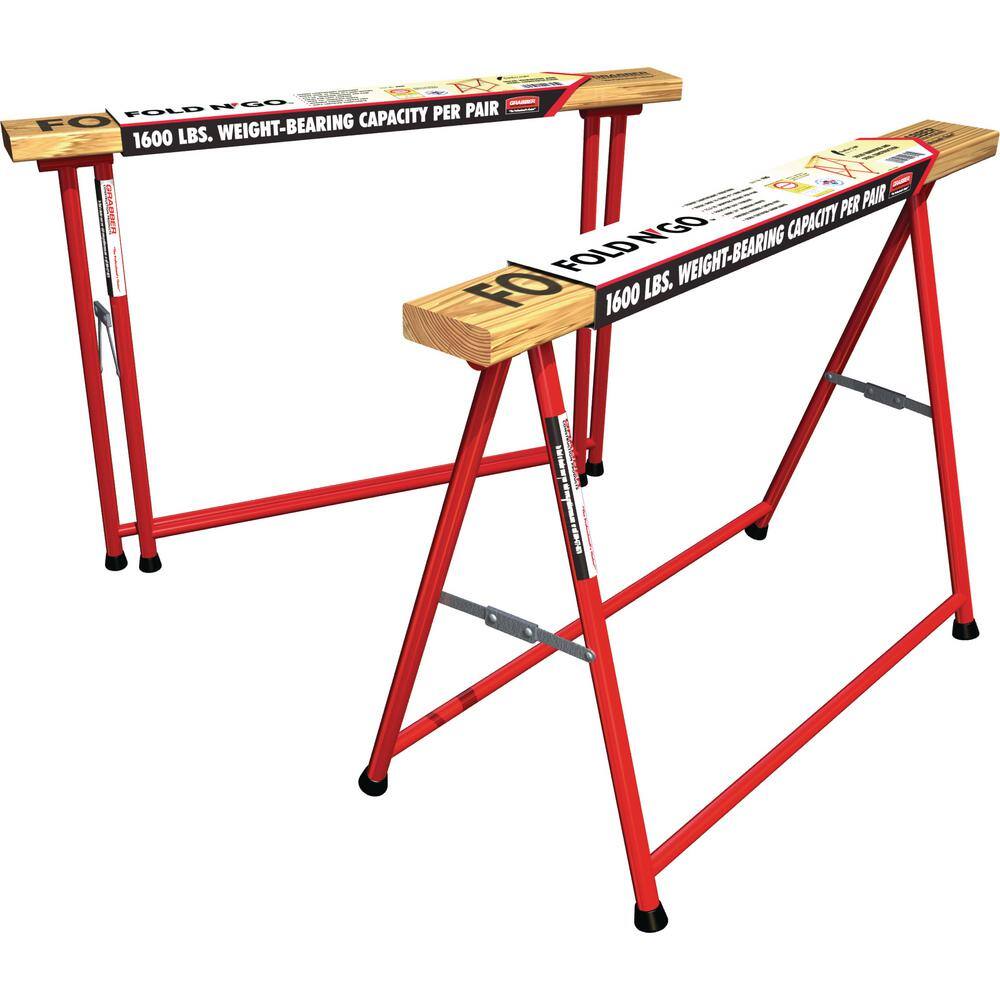 Grabber Fold N' Go Pro Sawhorse Height 32 in. FNG