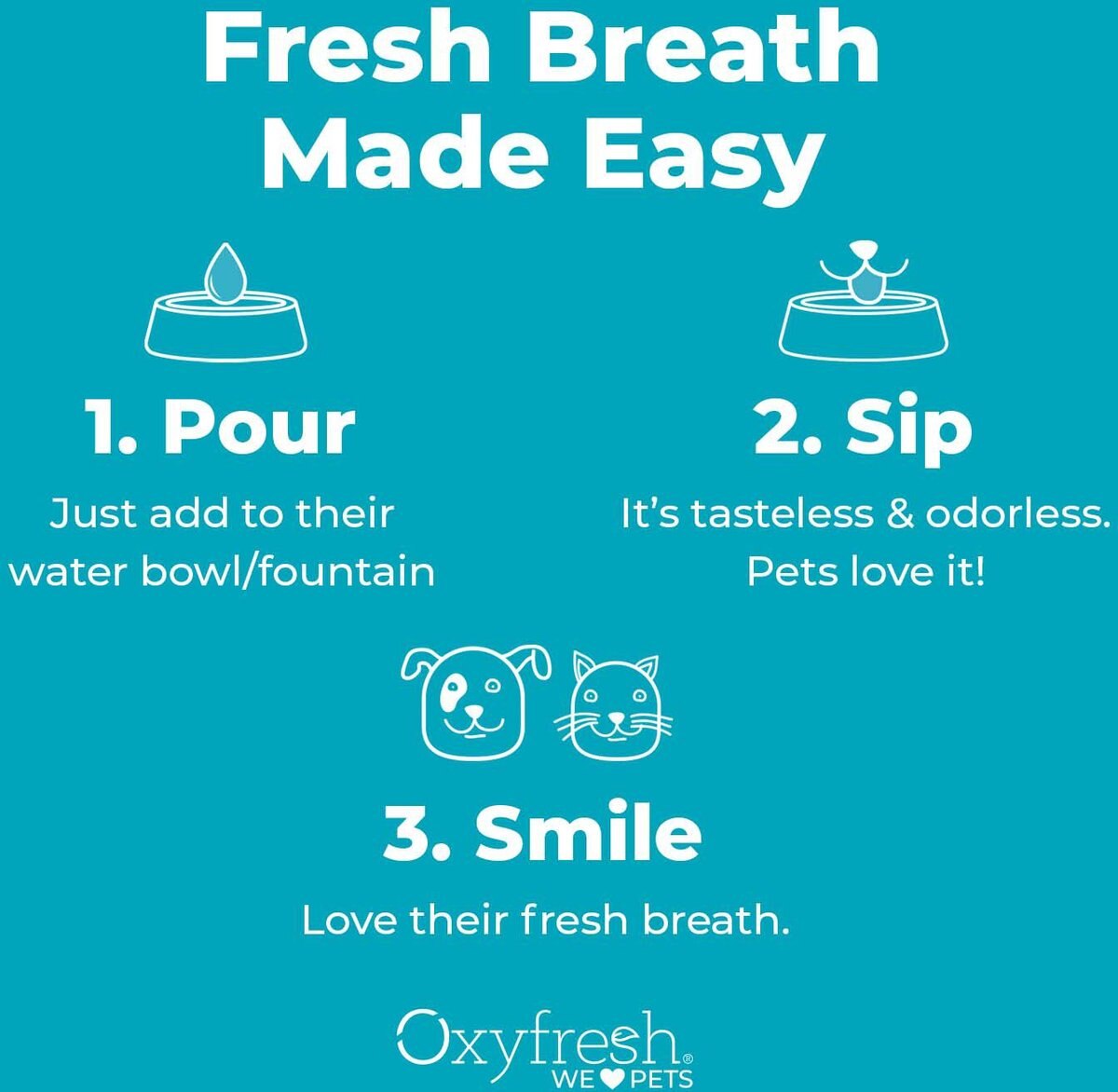 Oxyfresh Premium Pet Care Solution Cat and Dog Dental Water Additive