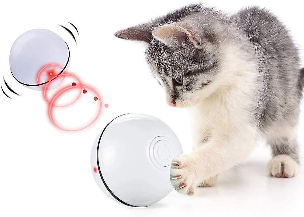 Automatic Interactive Roller Ball Rechargeable Cat Toy Led Light Entertainment Pet Toy Exercise Chaser For Cats And Dogs