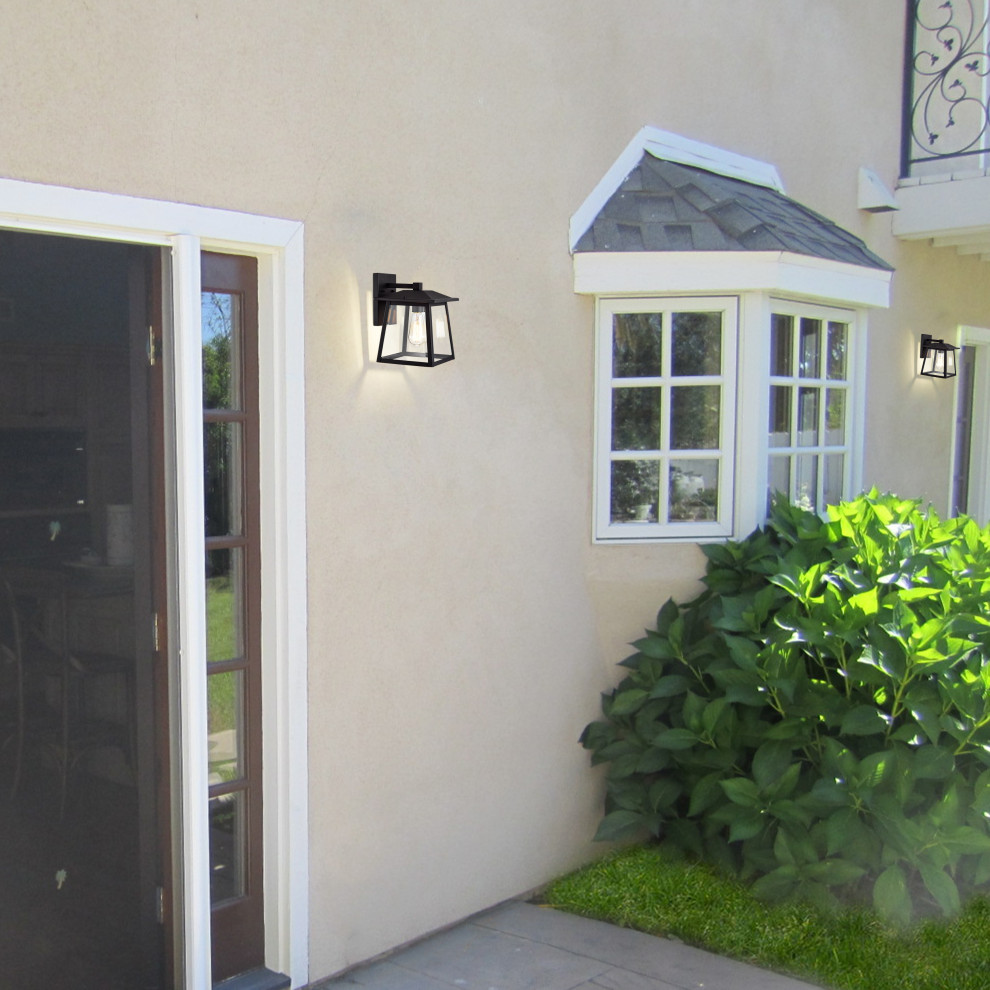 CHLOE Lighting ORLY Transitional 1 Light Textured Black Outdoor Wall Sconce   Transitional   Outdoor Wall Lights And Sconces   by CHLOE Lighting  Inc.  Houzz