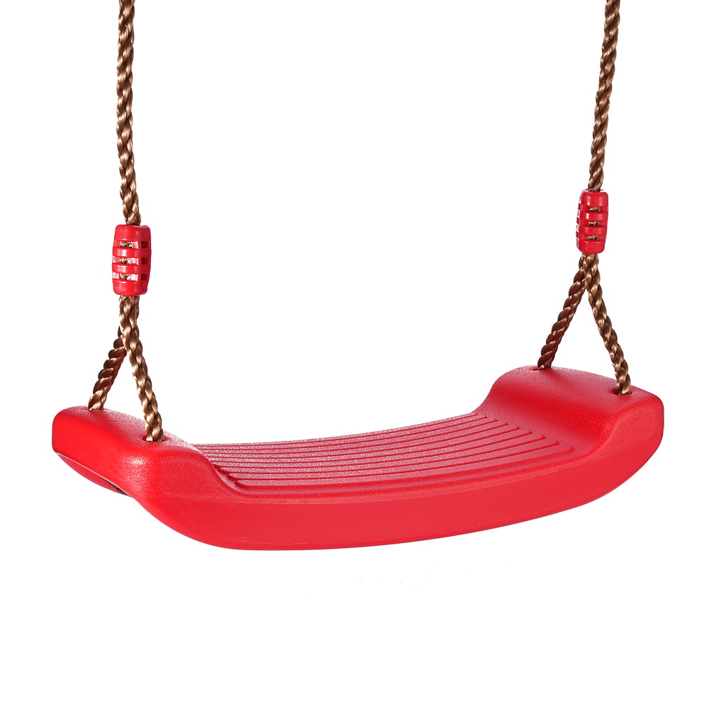 Ropes Swing Outdoor Tree Swing for Kids Indoor Outdoor Play Set Anti-slip Plastic Swing Seat， Adjustable Hemp Rope