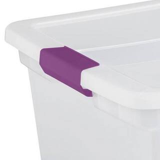 Sterilite 66 Qt. Latching Handle Storage Container in Nesting Clear (6-Pack) 6 x 17571706