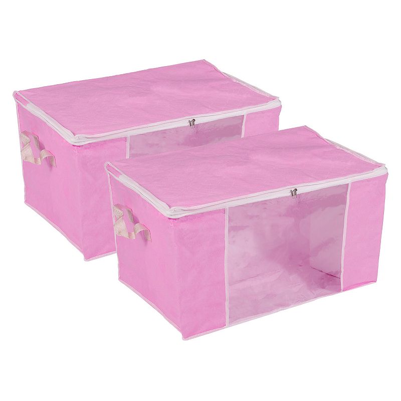 2pcs Clothes Storage Bags， Storage Bins Foldable Closet Organizers