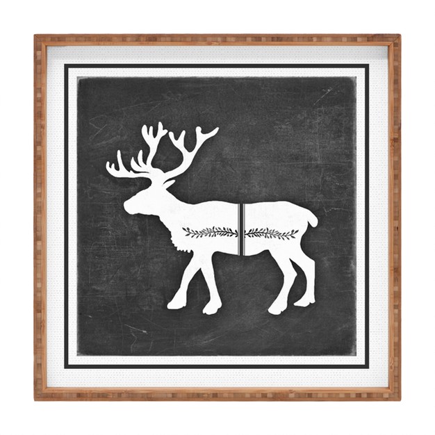 Monika Strigel Farmhouse Reindeer Tray Deny Designs