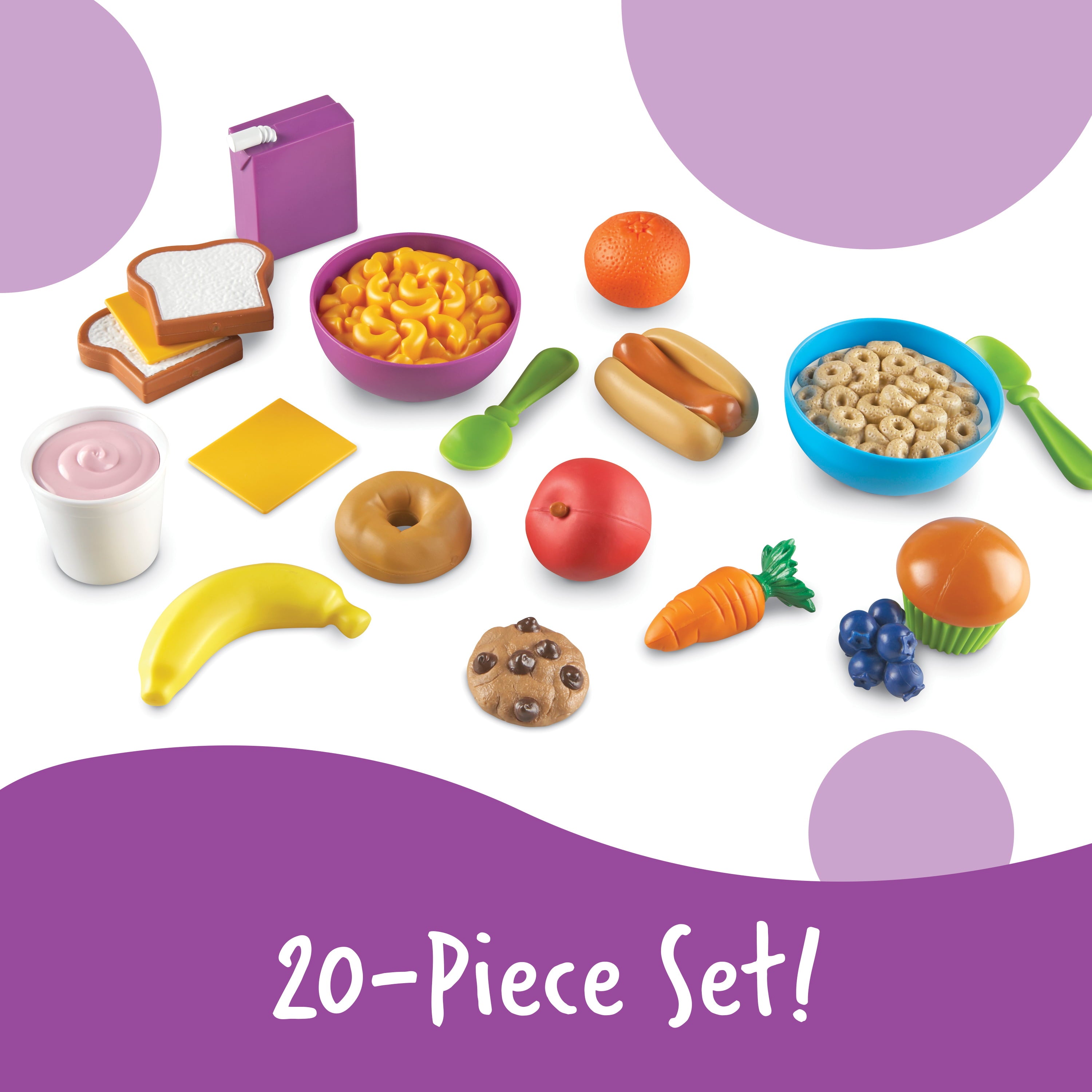 Learning Resources New Sprouts Munch It! Food Set - 20 Pieces, Pretend Play Toys for Boys and Girls Ages 18+ Months