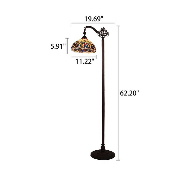 -Style Victorian Design 1-light Dark Bronze Floor Lamp