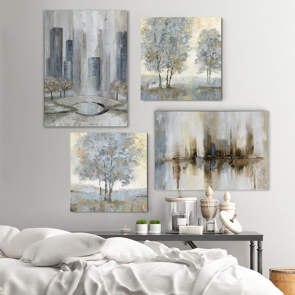 Touch of Modern Greys  Gallery Wrapped Canvas Set