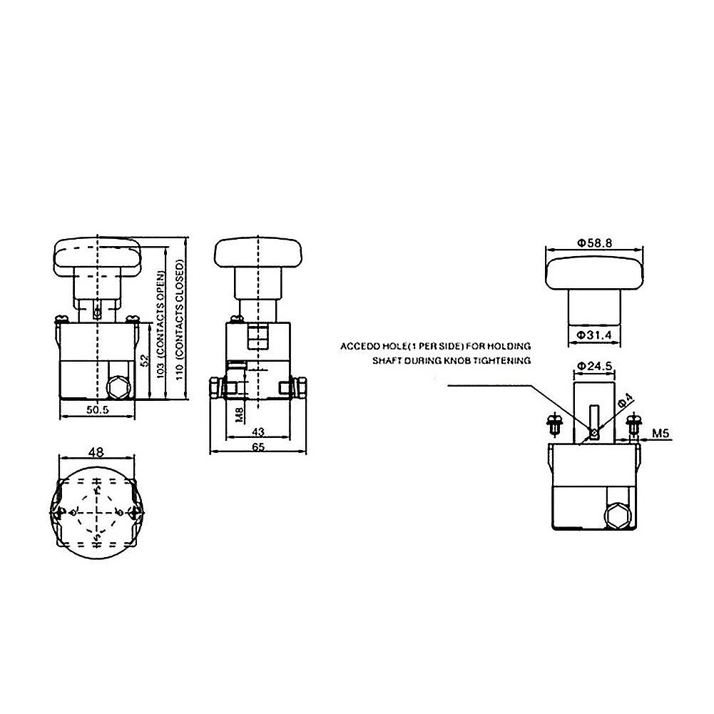 2x 250a Type Emergency Disconnect Switch Stop Switch Start Button Emergency Switch For Forklift Pal