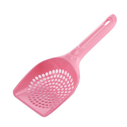 Yaoping Small Plastic Litter Scoop for Cats， Durable Deep Shovel and Long Handle for Sifting Kitty Litter(Hole diameter 0.5cm)