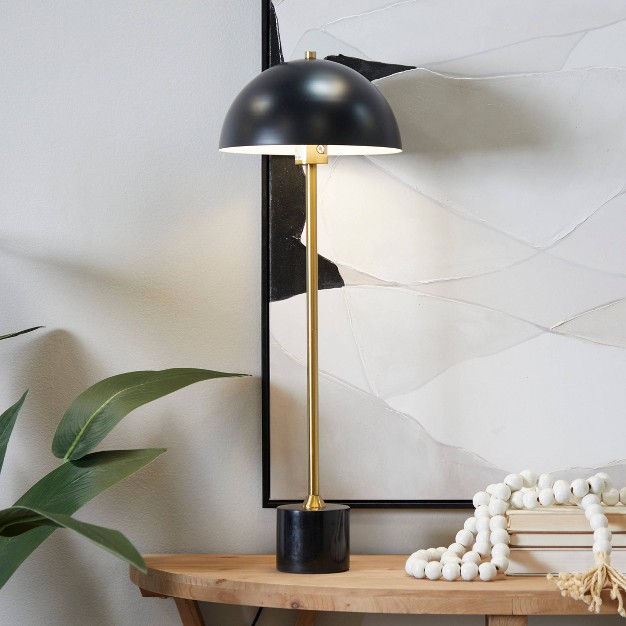 X 10 quot Metal Umbrella Style Desk Lamp With Marble Base Olivia amp May