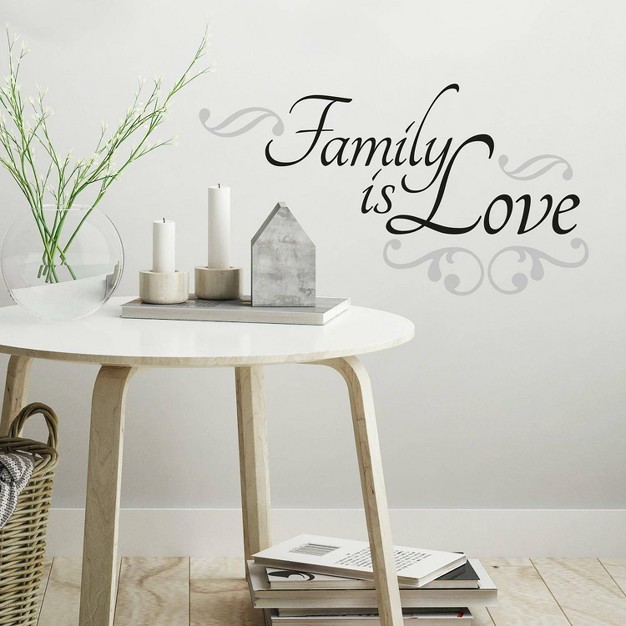 Family Is Love Peel And Stick Wall Decal Black Roommates