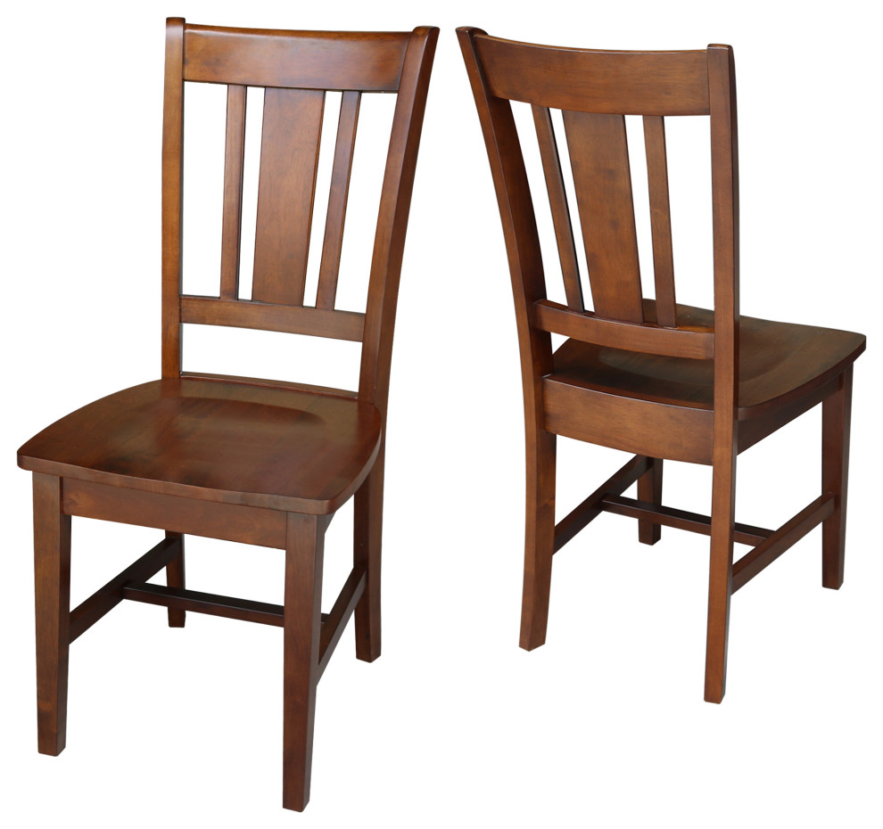 International Concepts San Remo Dining Chair in Cinnamon/Espresso (set of 2)   Transitional   Dining Chairs   by International Concepts  Houzz