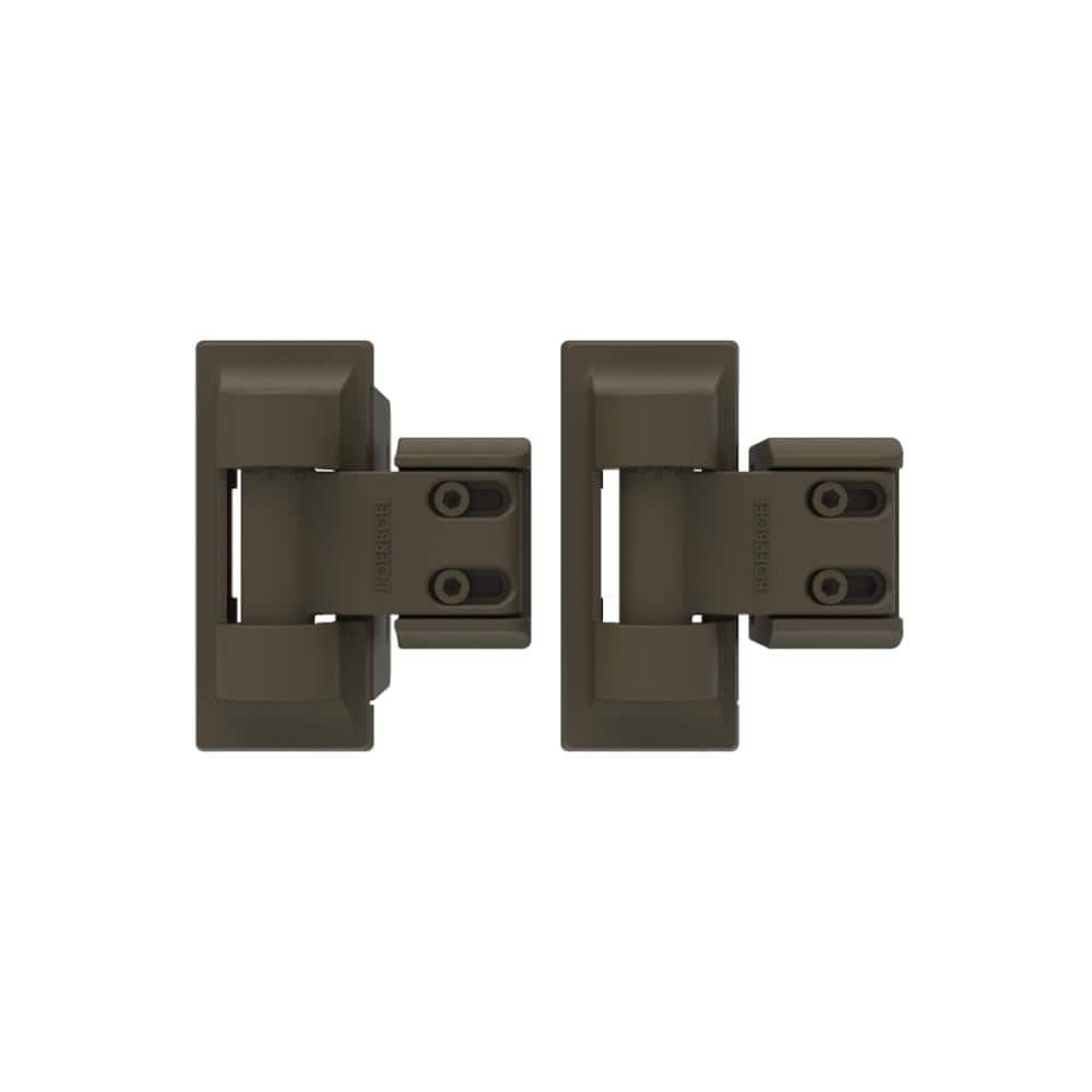 Barrette Outdoor Living 3.875 in. x 4.812 in. Steel Light Bronze Standard Wrap Hinge (2-Pack) 73025514