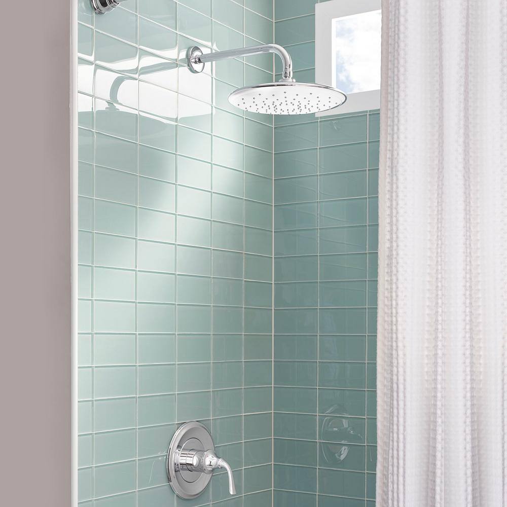 American Standard Spectra+ 1-Spray Patterns 11 in. Single Wall Mount Fixed Shower Head in Polished Chrome 9038001.002