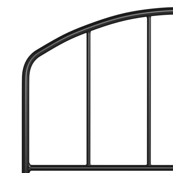 Carbon Loft Cronkite Black Metal Headboard with Arched Spindle Design - - 30408005