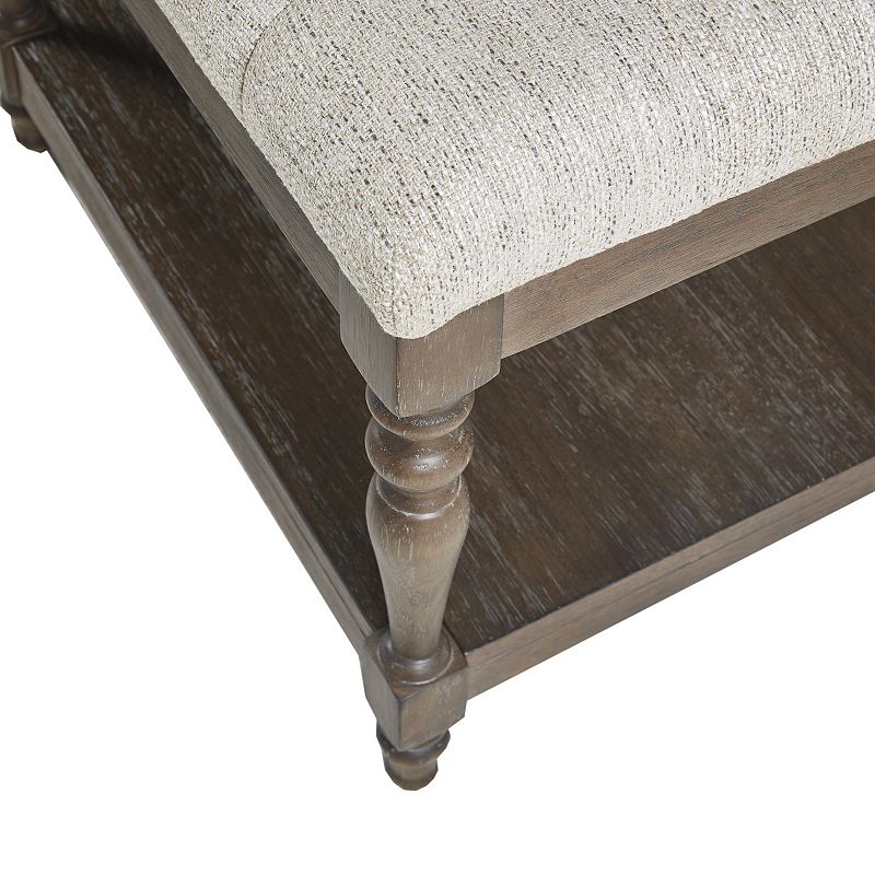 Martha Stewart Highland Button Tufted Accent Bench