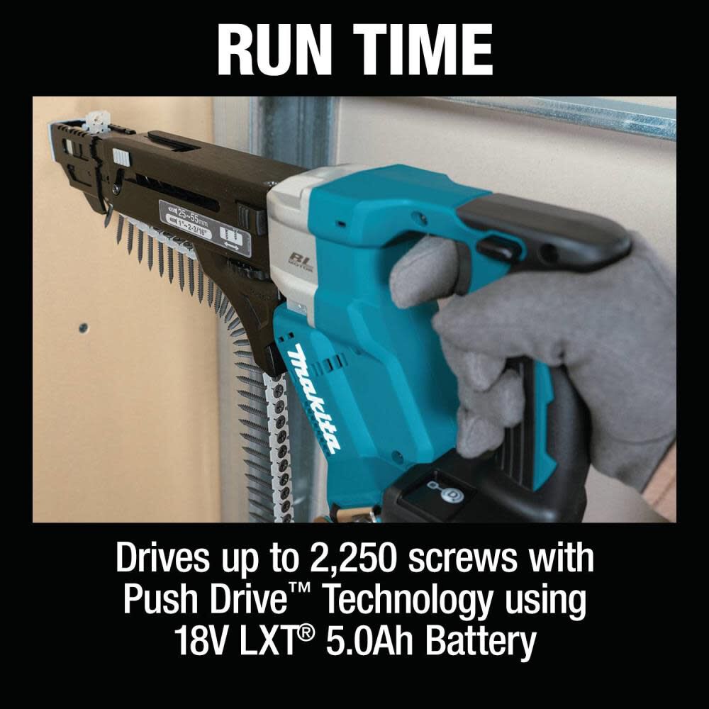 Makita 18V LXT 6000 RPM Autofeed Screwdriver Bare Tool XRF03Z from Makita