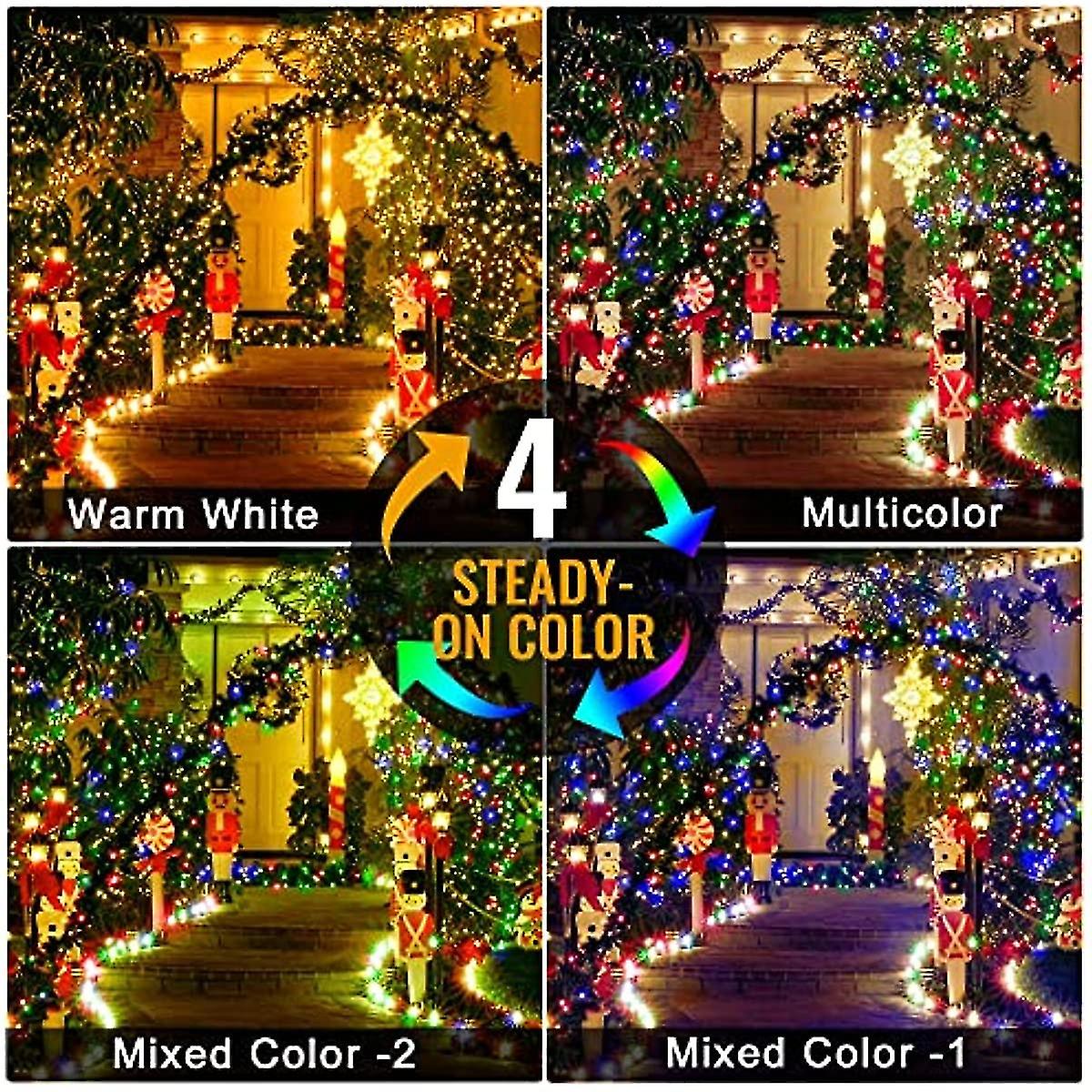 Outdoor Christmas Lights  100m 720 Led Color Changing String Lights  Plug In With 11 Modes and Remote  Mains Powered For Garden Yard Tree Weddin