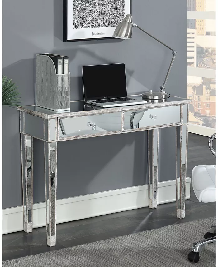 Convenience Concepts Gold Coast Mirrored Desk