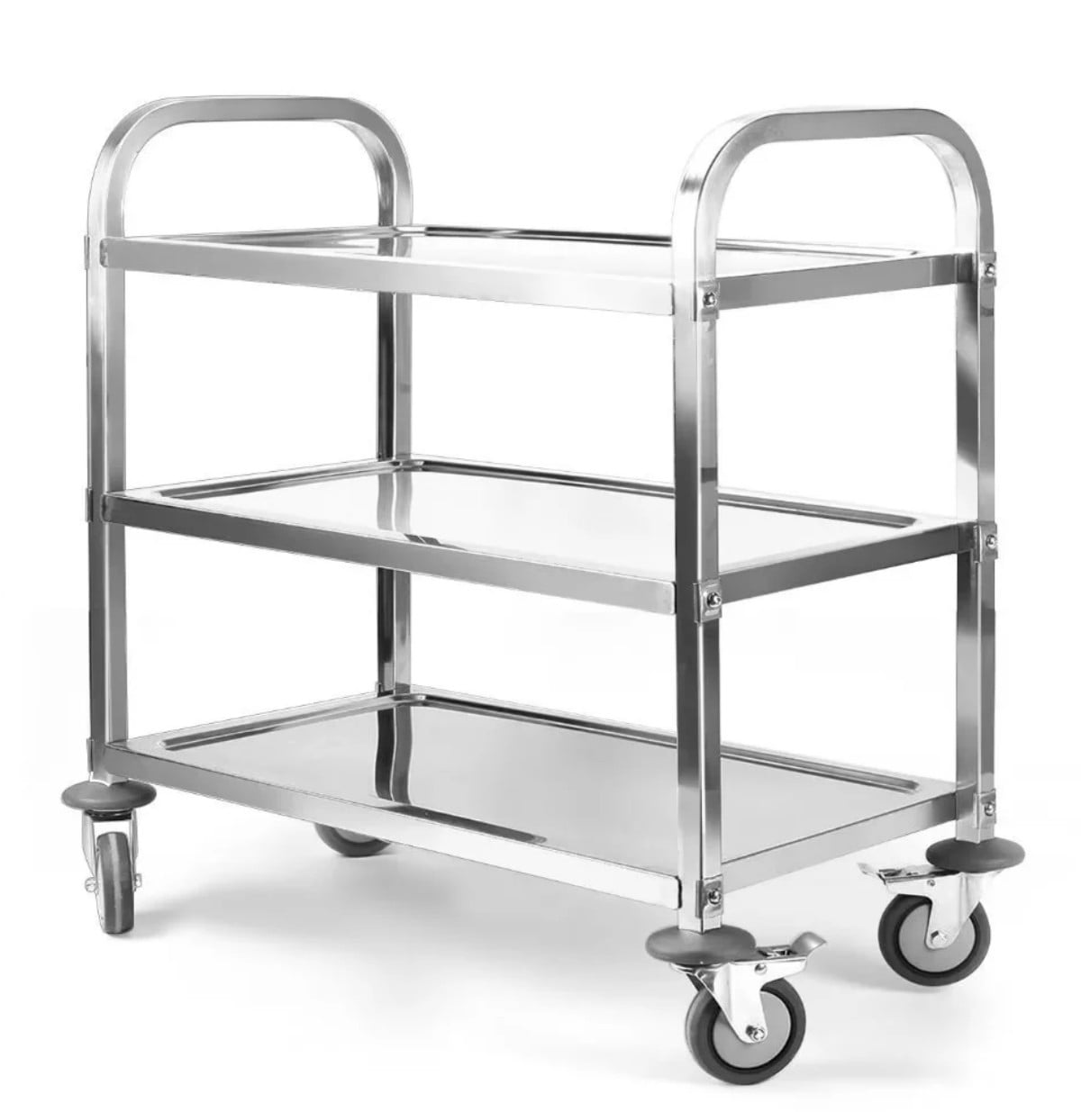 Nisorpa 3 Tier Stainless Steel Utility Rolling Cart Catering Trolley, BBQ, Summer Party