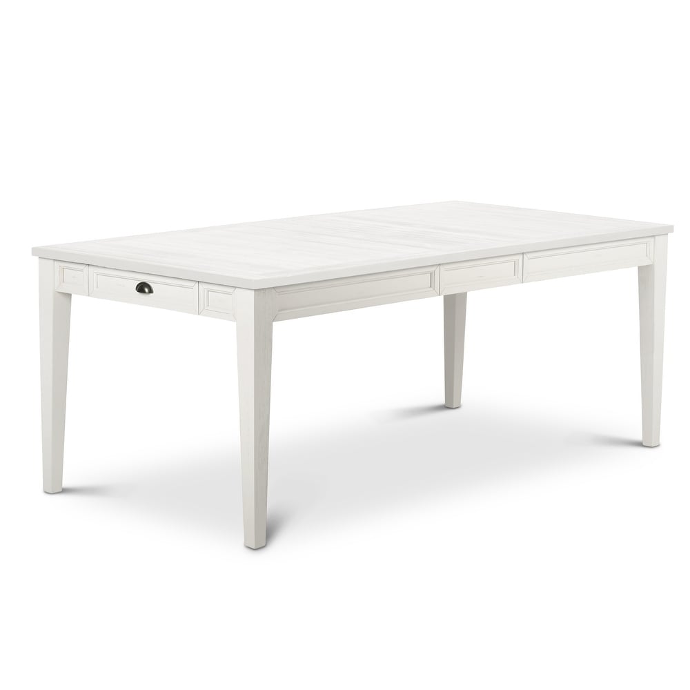 Cottonville White Wood 80 inch Storage Dining Table by Greyson Living   Antique White