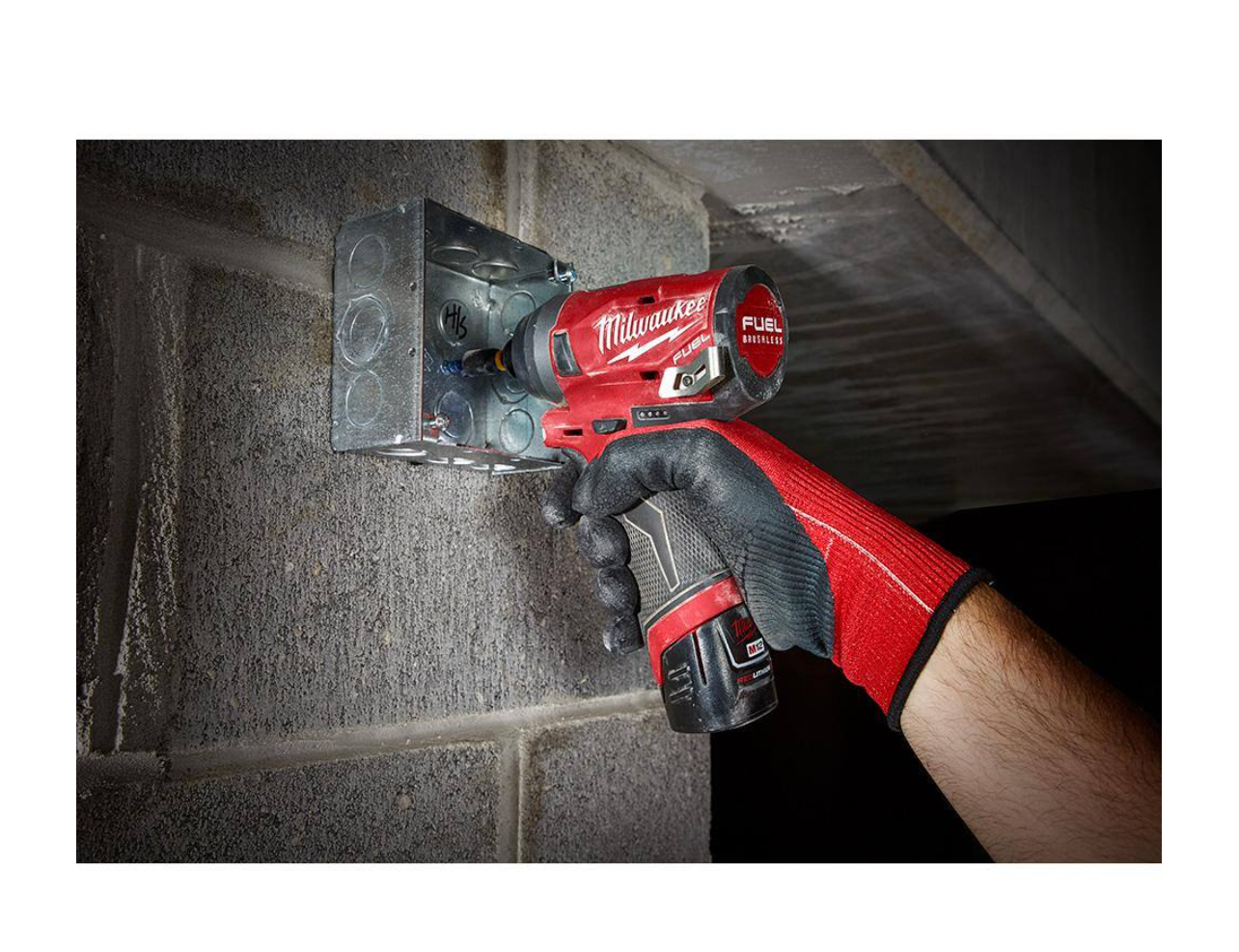 Milwaukee 2553-22-2420-20 M12 FUEL 12V Lithium-Ion Brushless Cordless 1/4 in. Hex Impact Driver Kit W/ M12 HACKZALL