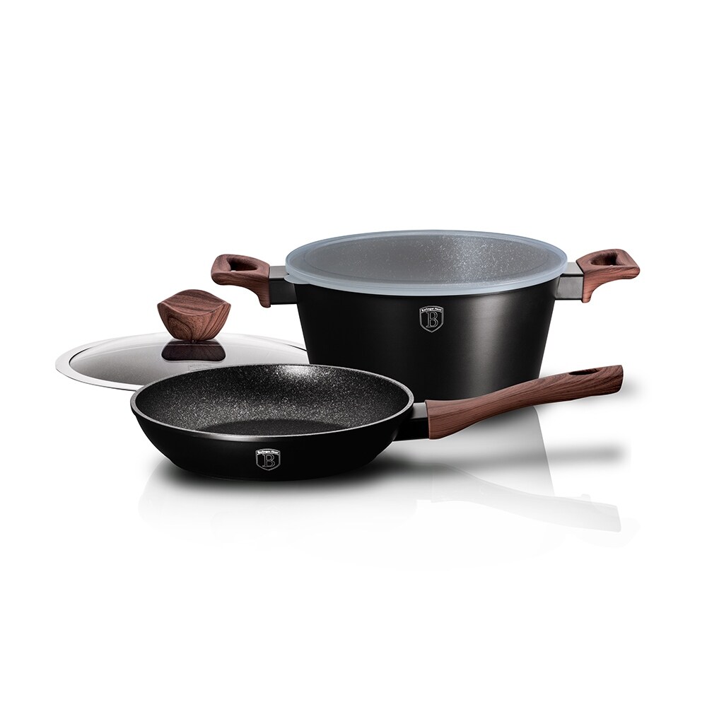 Berlinger Haus 4 Piece Cookware Set  Ebony Rosewood Collection