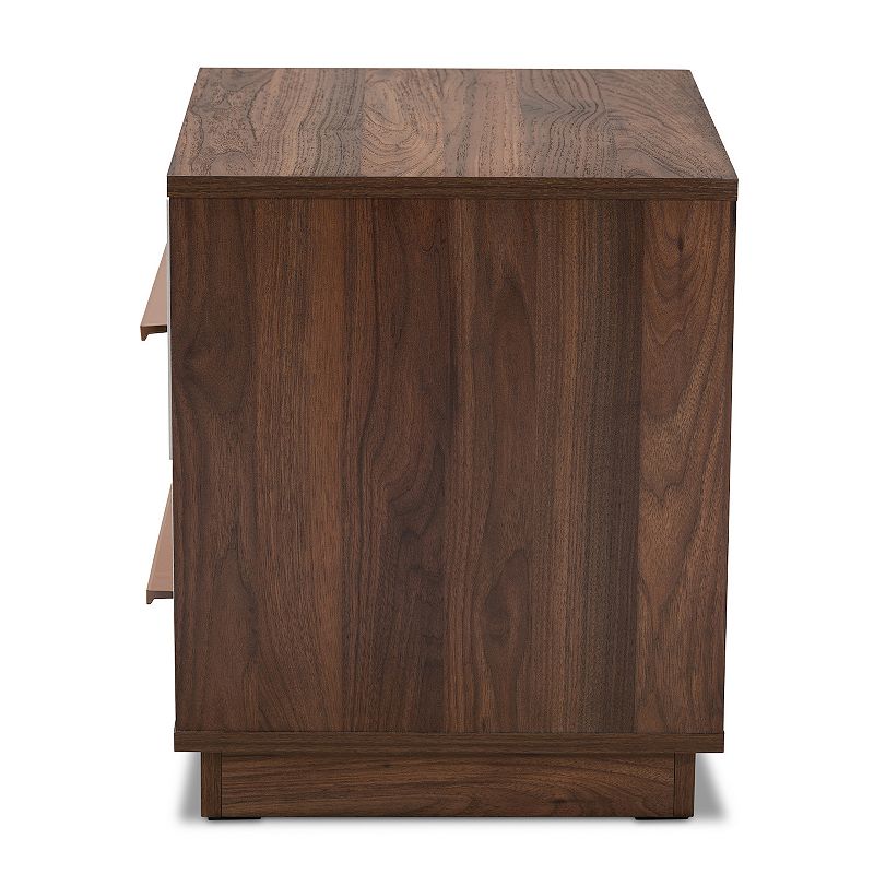 Baxton Studio Mette Medium Brown Nightstand