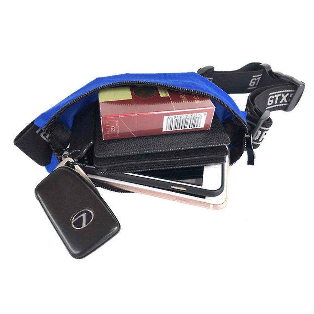 Outdoor Sports Running Travel Waist Bag Belt Yoga Phone Money Pocket (blue)