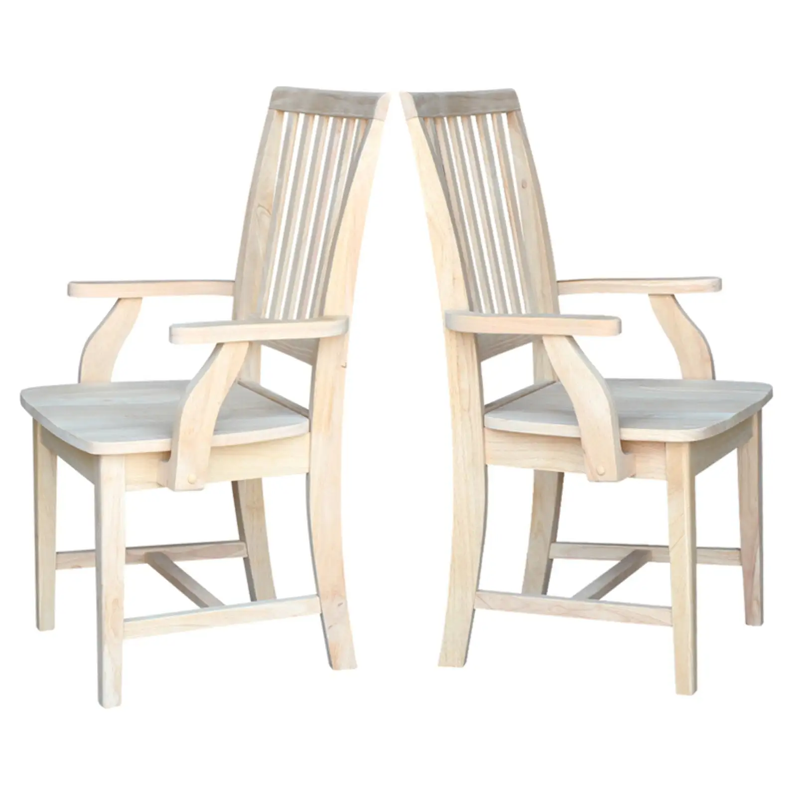 International Concepts Wood Mission Side Chair with Arms - 39.2