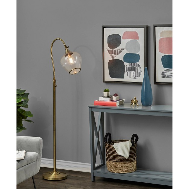 Bradford Floor Lamp includes Light Bulb Antique Brass Adesso