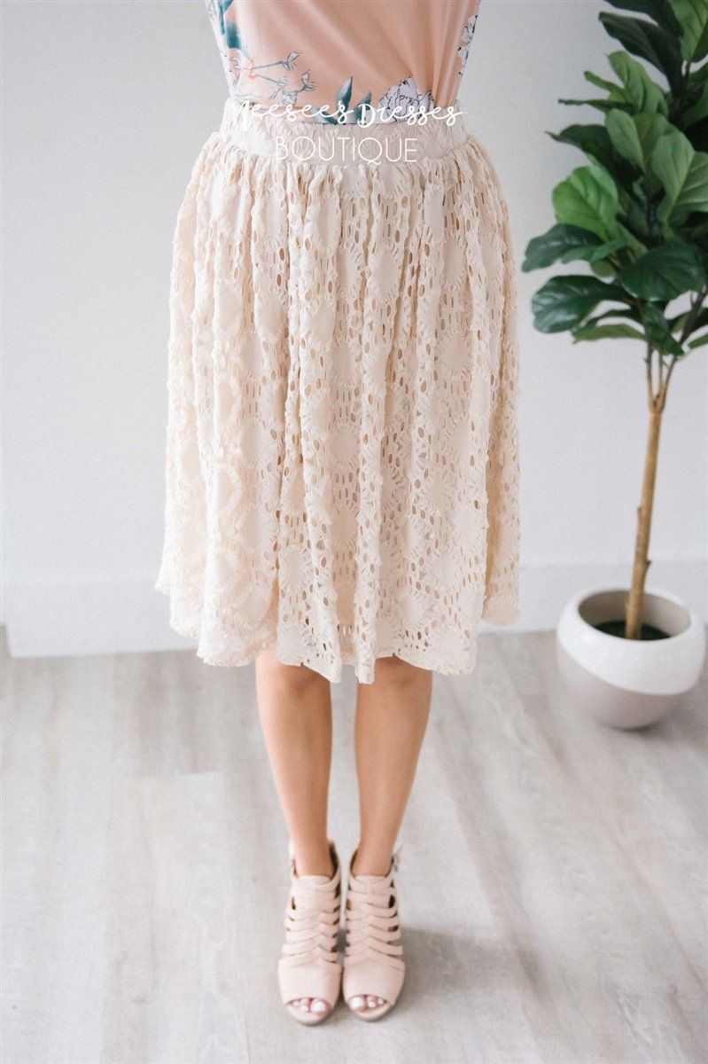 Stunning Cream Lace Skirt