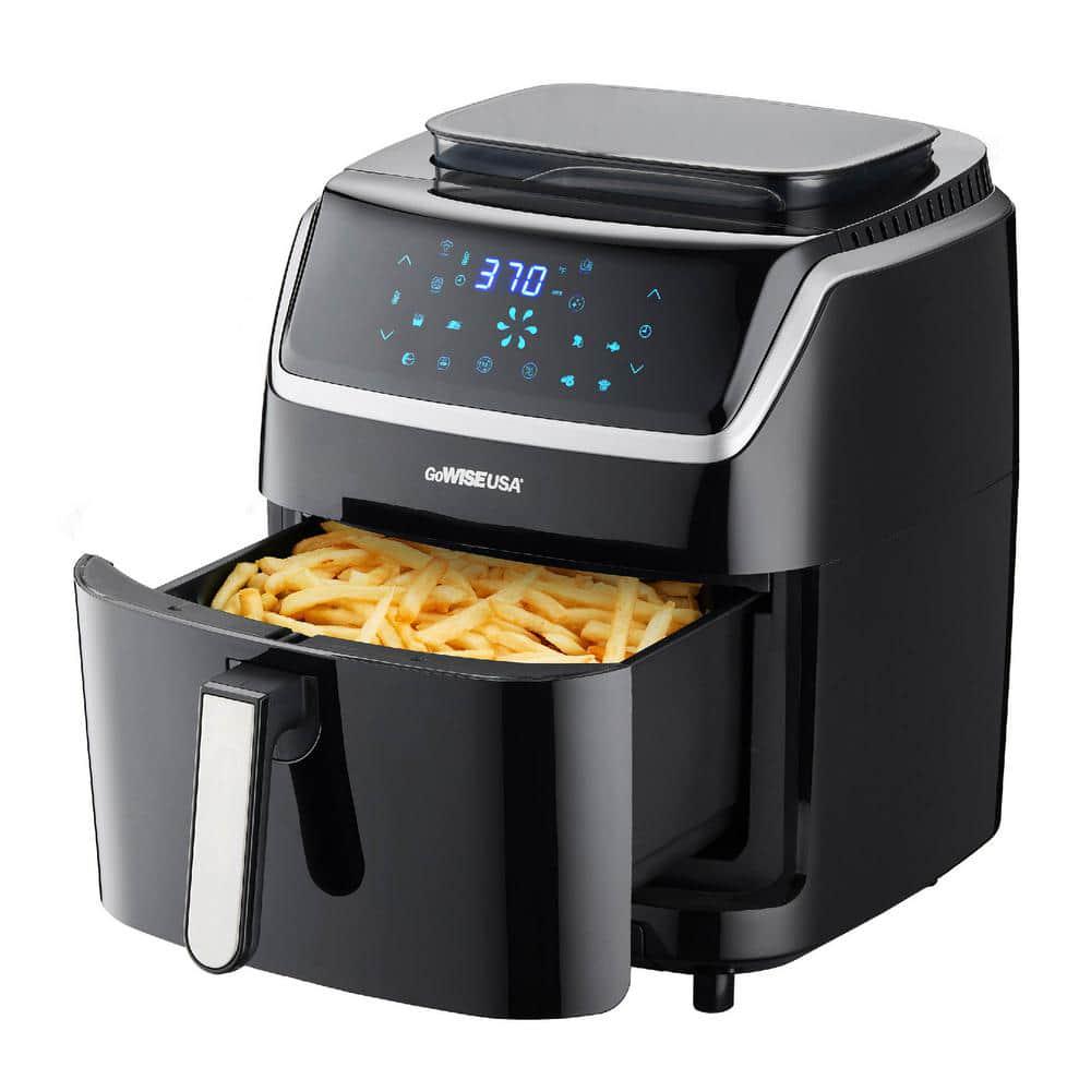 GoWISE USA 7 qt Black Steam Air Fryer