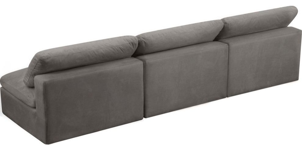 Cozy Velvet Upholstered Comfort Modular Sofa   Transitional   Sofas   by Meridian Furniture  Houzz