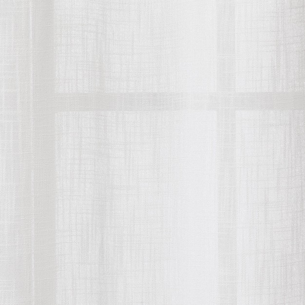 Sheer Contrast Edge Window Curtain Panel White light Brown