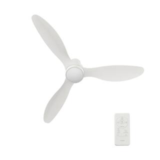 CARRO Xander 52 in. Color Changing Integrated LED Indoor White 10-Speed DC Ceiling Fan with Light Kit and Remote Control HYDC523N4-L11-W1-1-FM