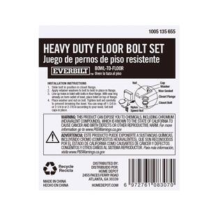 Everbilt 516 in. x 3-12 in. Heavy Duty Toilet Bowl-to-Floor Bolt Set 1000055110