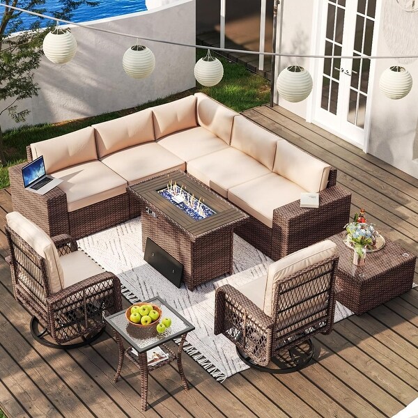 10Piece Wicker Sectional Sofa Set