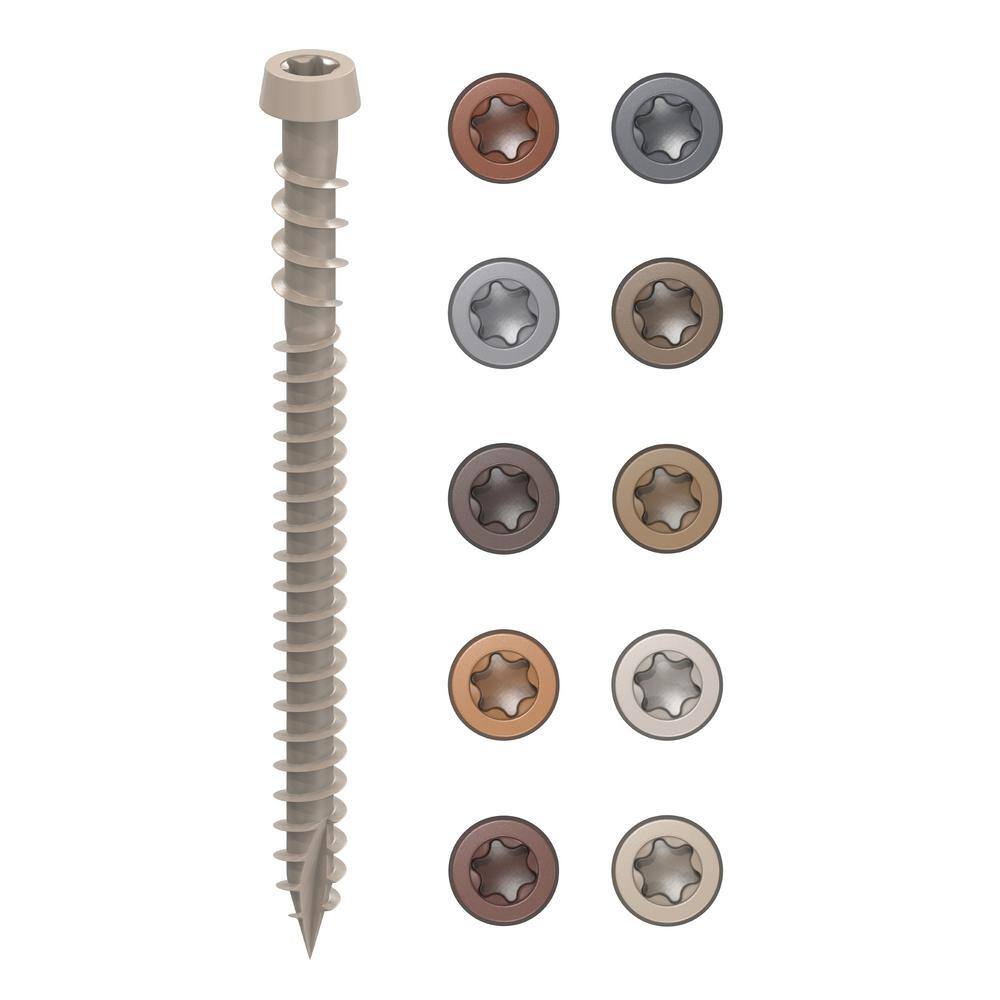 CAMO #10 2-12 in. Sand Star Drive Trim-Head Composite Deck Screw (350-Count) 0349754