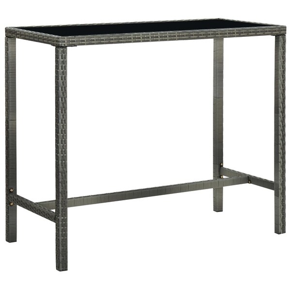 vidaXL Patio Bar Table Gray 51.2