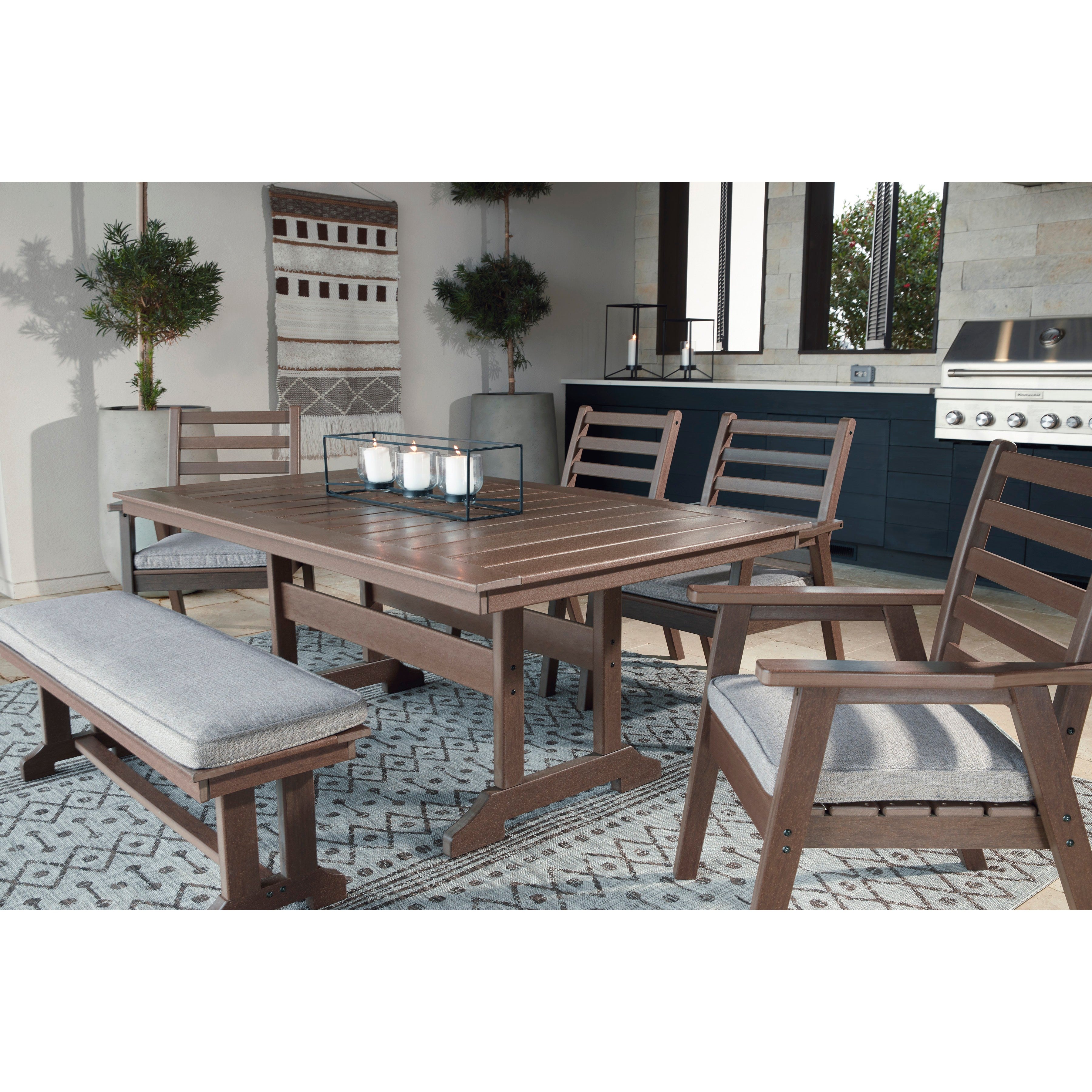 Poly Redwood  Outdoor Patio Dining Table