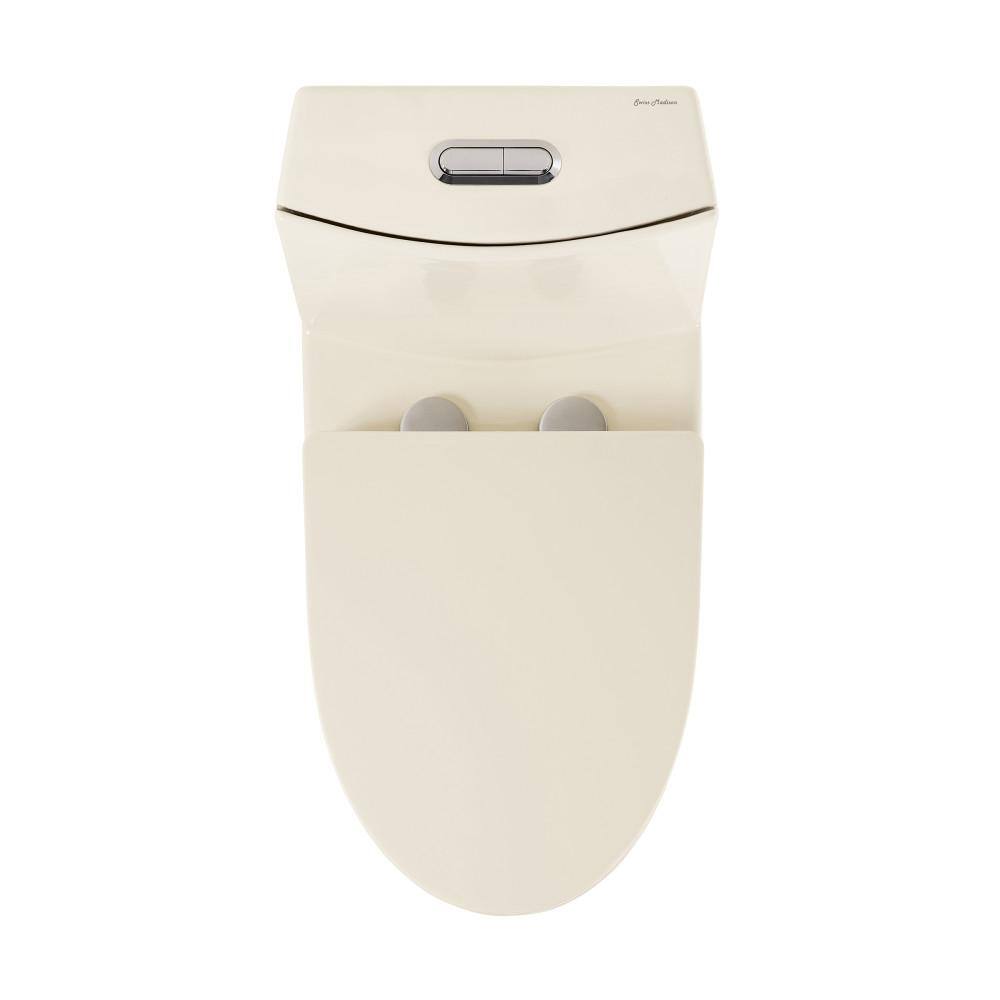 Swiss Madison St. Tropez 1-Piece 1.11.6 GPF Dual Flush Elongated Toilet in Bisque Seat Included SM-1T254BQ