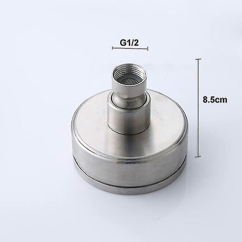 Fixed High Pressure Showerhead 8cm Round Stainless Steel Shower Replacement