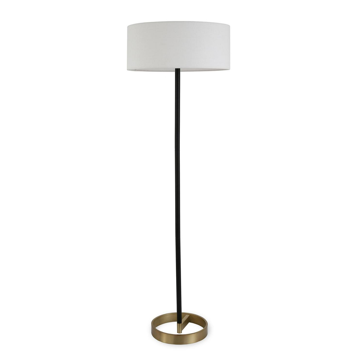 EvelynandZoe Traditional Metal Two-Tone Floor Lamp