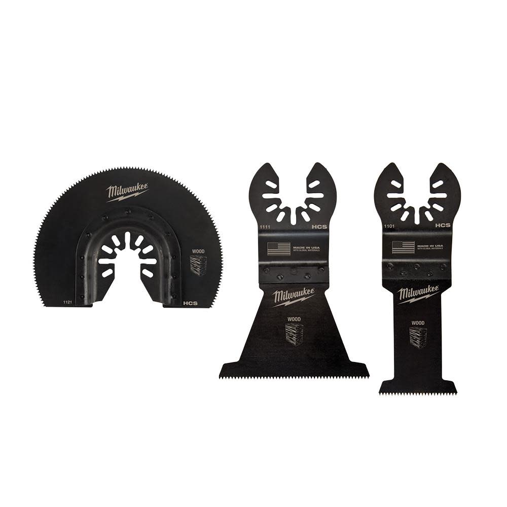 Milwaukee OPEN-LOK 3PC WOOD CUTTING MULTI-TOOL BLADE VARIETY PACK 49-10-9004 from Milwaukee