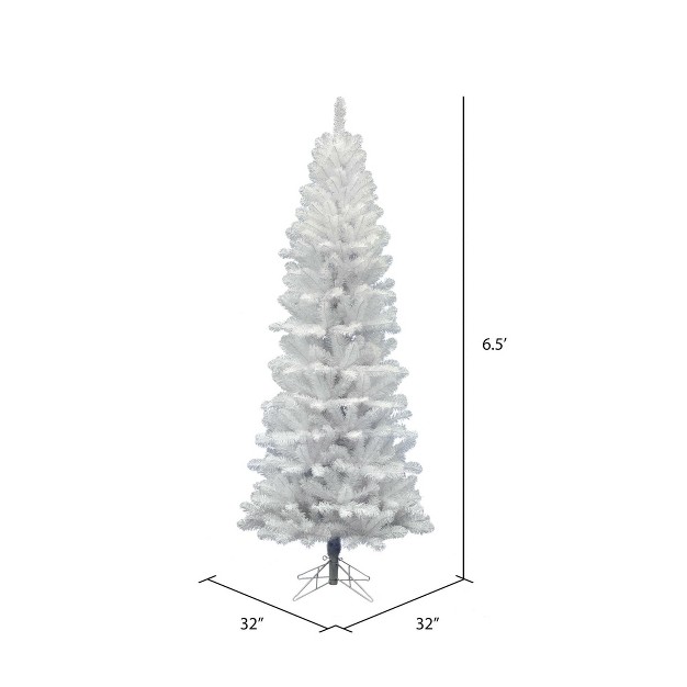 Vickerman White Salem Pencil Pine Artificial Christmas Tree