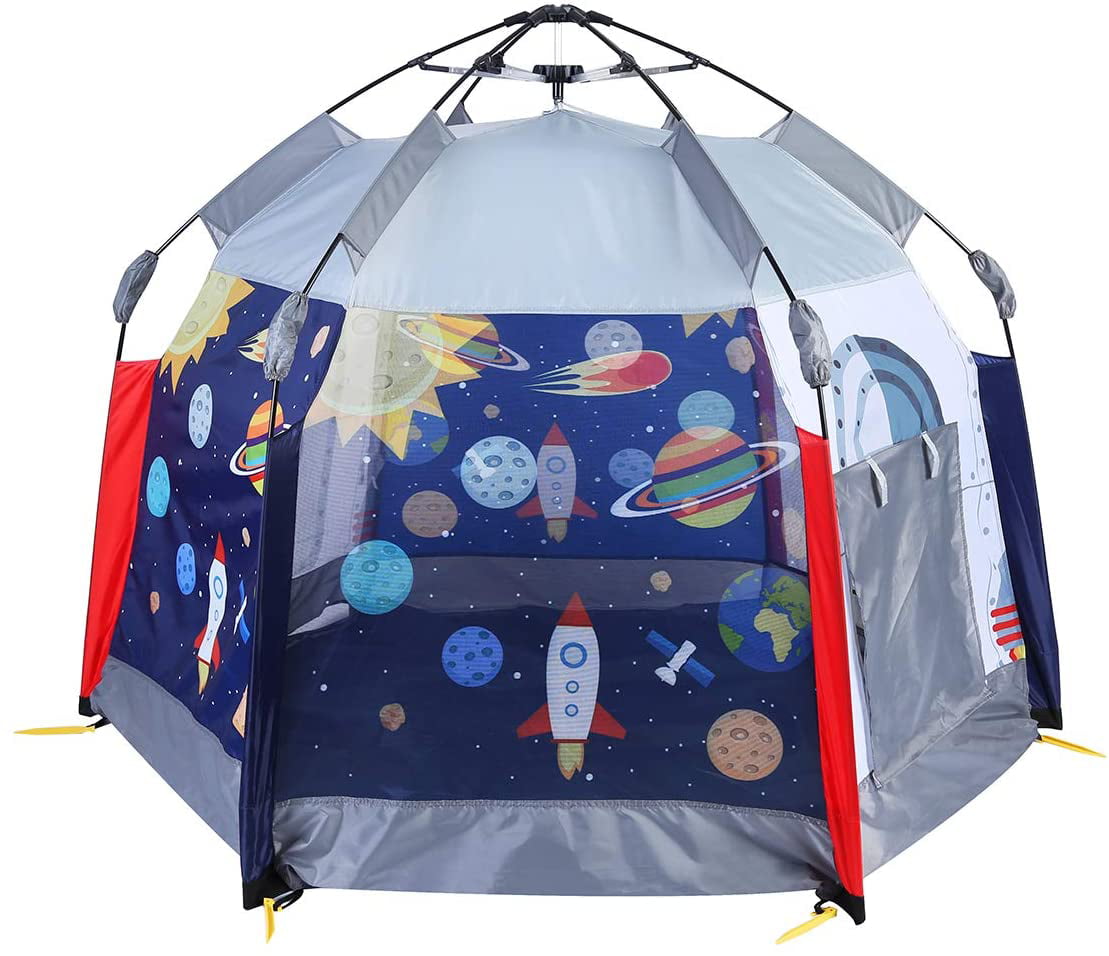 UTEX Dome Tent Playhouse - Kids Play Tent for Indoor or Outdoor Fun (Blue and Gray)